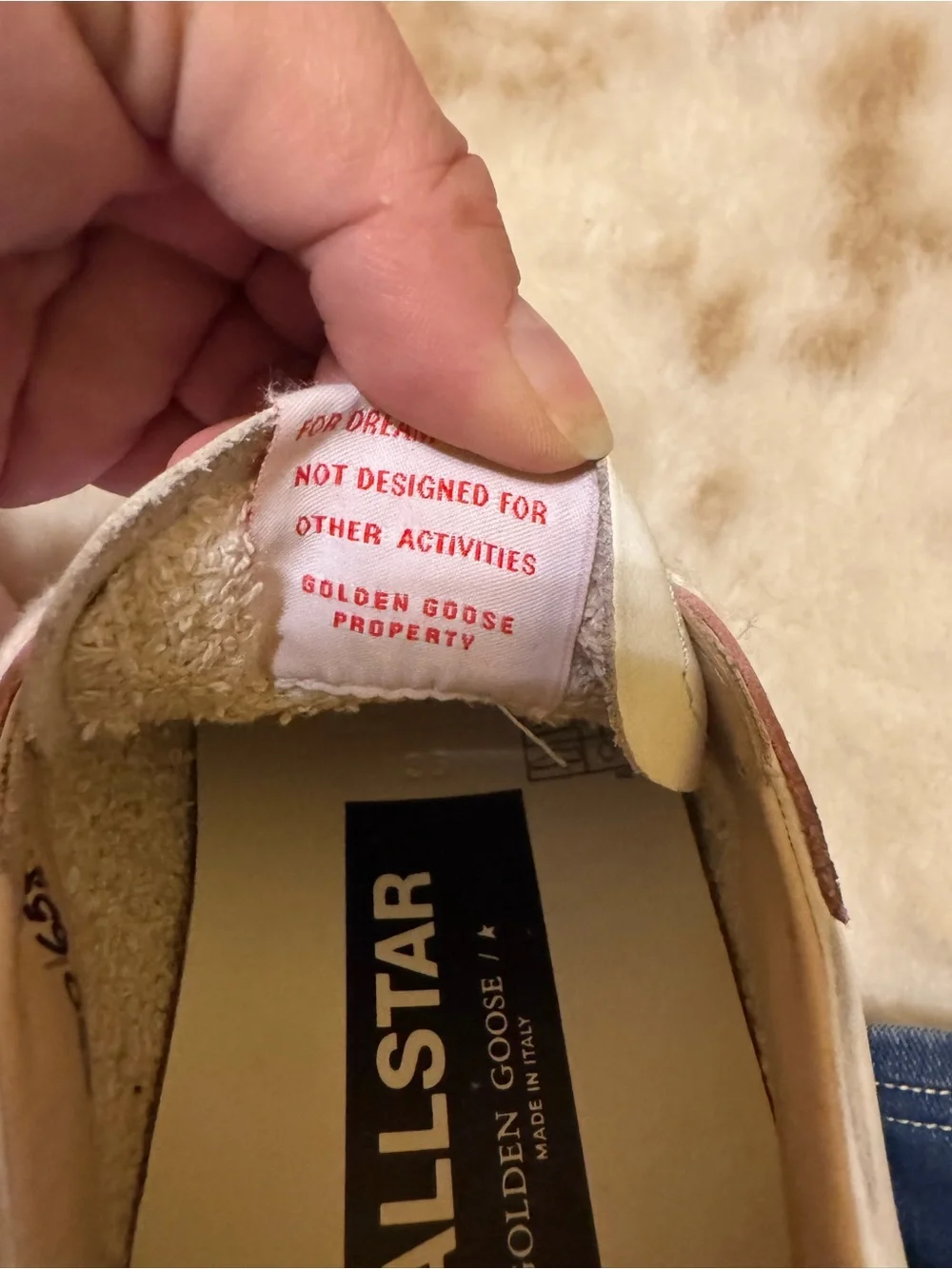 Golden Goose Women's Pink & White Star Accent Sneakers